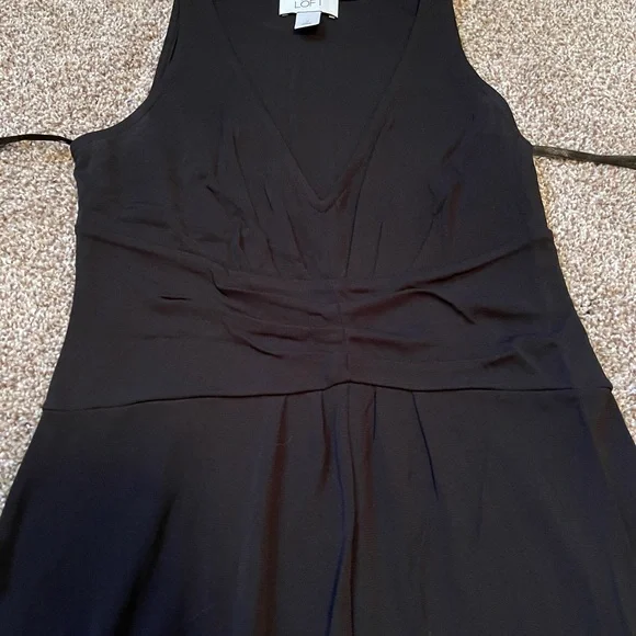 Ann Taylor Loft Size 0 Black Sleeveless Dress - Picture 2 of 7